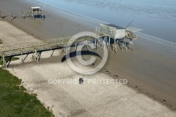 Carrelet sur l estuaire de la Charente vue du ciel