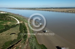 carrelet sur la Charente vue du ciel