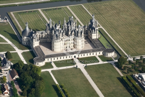 Château de Chambord vu du ciel, 41250