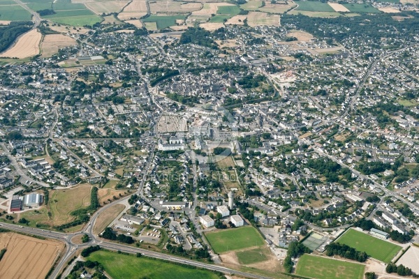 Cité médiévale de Guérande vue du ciel