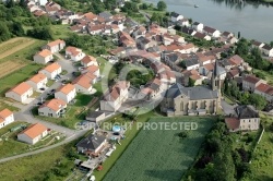 Contz-les-Bains , la Moselle vue du ciel 57