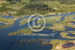 Delta de Leyre Biganos vue du ciel