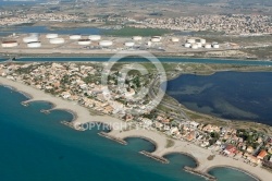 Frontignan-plage et stock d hydrocarbures