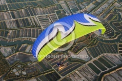 La Seudre en paramoteur , La Tremblade vue du ciel