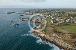 Lanildut , Bretagne Finistère vue du ciel