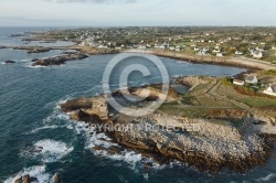 Lanildut , Bretagne Finistère vue du ciel