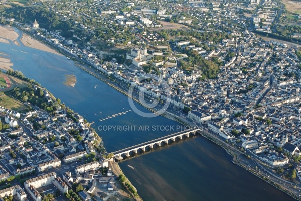 Photo aérienne de Loire pont Cessart à Saumur 49