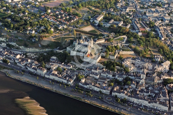 Photo aérienne du château de Saumur, France