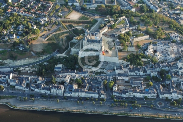Photo aérienne du château de Saumur