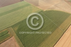 Photo aérienne irrigation en Beauce 45