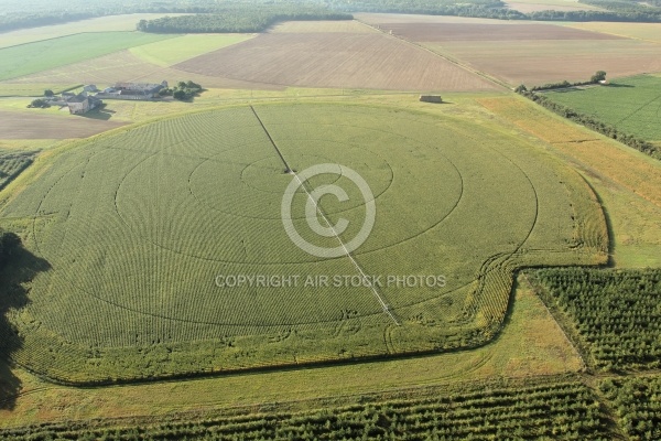 Photo aérienne irrigation en Beauce