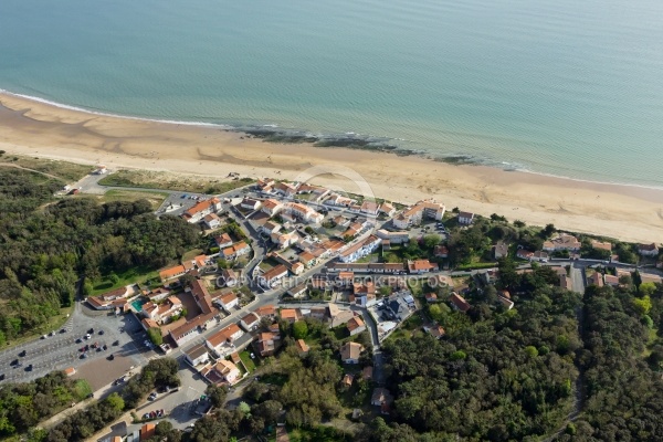 Photo aérienne plage du Rocher, Longeville-sur-Mer