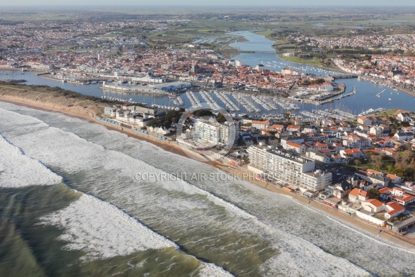 Saint-Gilles-Croix-de-Vie vue du ciel