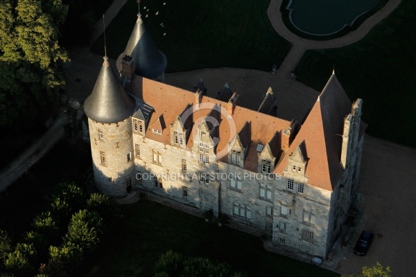 Vue aérienne du château du Plessis-Mornay 78