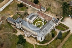 Abbaye Notre-Dame de l Ouÿe vue du ciel