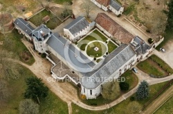 Abbaye Notre-Dame de l Ouÿe vue du ciel