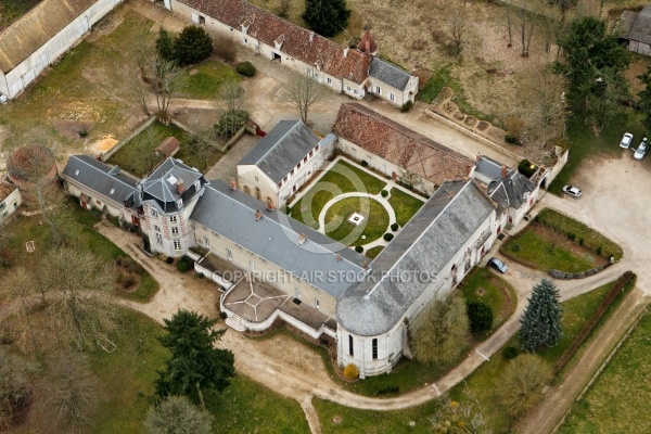 Abbaye Notre-Dame de l Ouÿe vue du ciel