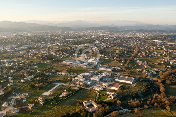 Ales, Le Gard vue du ciel