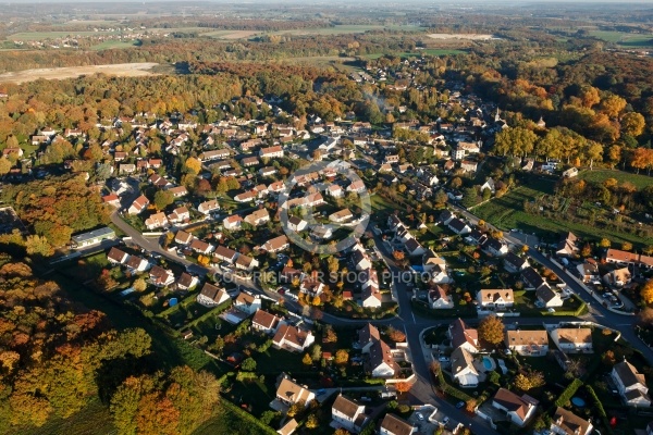 Angervilliers centre ville vue du ciel