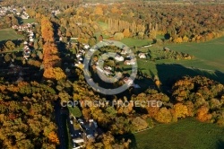 Angervilliers vue du ciel en automne