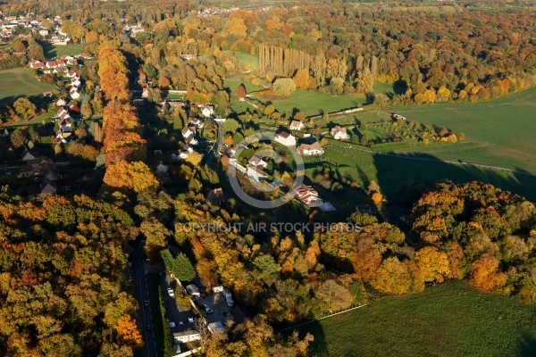 Angervilliers vue du ciel en automne