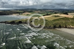 Anse de Kervigen vue du ciel, Finistère