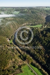 Auvergne vue du ciel , le Pays de Ménat