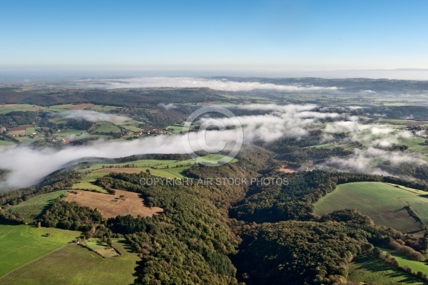 Auvergne vue du ciel , le Pays de Ménat