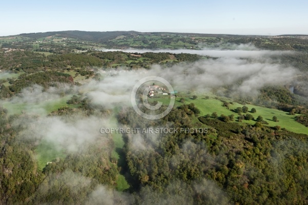 Auvergne vue du ciel , le Pays de Ménat