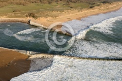 Barage de la Gachère, Brétignolles-sur-Mer vue du ciel