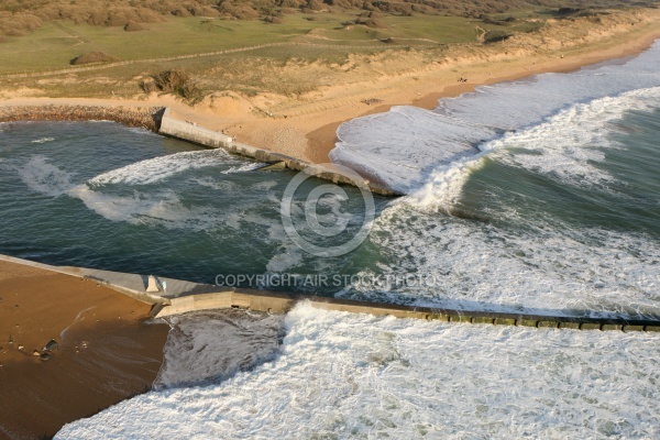 Barage de la Gachère, Brétignolles-sur-Mer vue du ciel