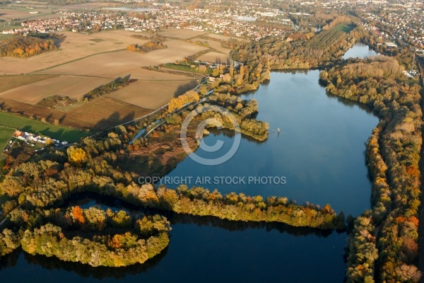 Bassin de Bruyères-le-Châtel vue du ciel