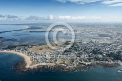 Batz-sur-Mer et les marais salants de Guérande  vue du ciel