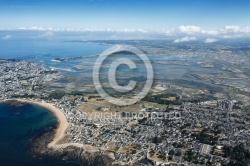 Batz-sur-Mer et les marais salants de Guérande  vue du ciel