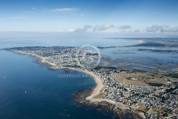 Batz-sur-Mer et les marais salants de Guérande  vue du ciel