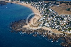 Batz-sur-Mer plage Valentin  vue du ciel