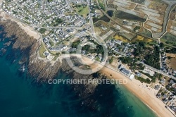 Batz-sur-Mer plage Valentin  vue du ciel