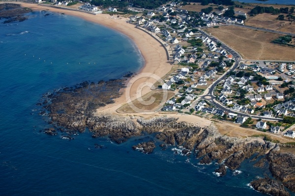Batz-sur-Mer plage Valentin  vue du ciel