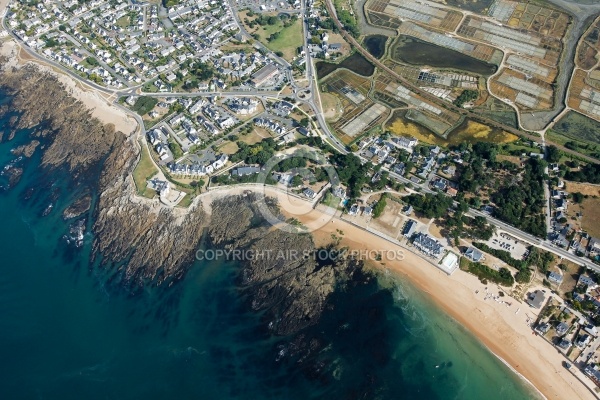 Batz-sur-Mer plage Valentin  vue du ciel