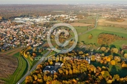 Bruyères-le-Châtel vue du ciel en Automne