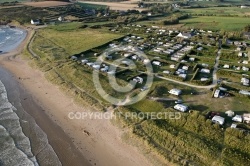 Camping Tréguer plage vue du ciel, Finistère