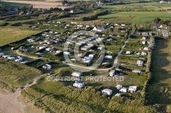 Camping Tréguer plage vue du ciel Camping Tréguer plage vue du ciel