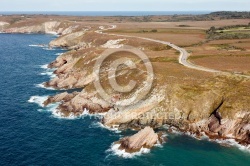 Cap Frehel,  sentier du littoral vue du ciel