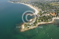 Carnac, la pointe de Churchill, plage de Beaumer  - Golfe du Mor