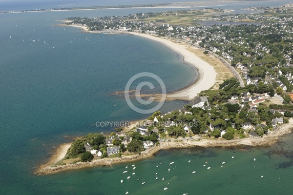 Carnac, la pointe de Churchill, plage de Beaumer  - Golfe du Mor