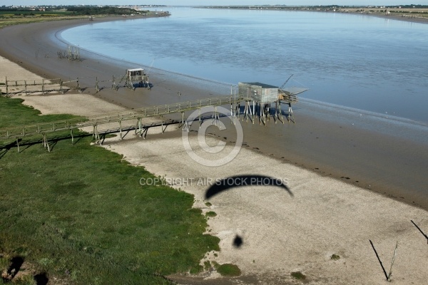 Carrelet sur l estuaire de la Charente vue du ciel