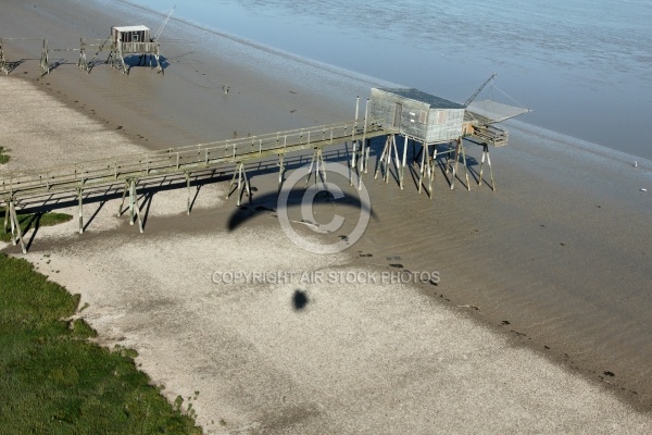 Carrelet sur l estuaire de la Charente vue du ciel