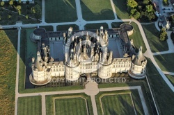 Chambord, France - 25 Juin 2011 Château de Chambord vu du ciel