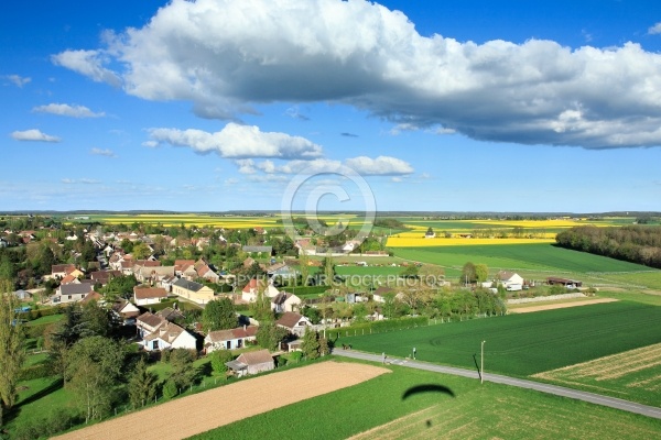 Champs de colza vue aÃ©rienne Saint-Laurent-La-GÃ¢tine 28