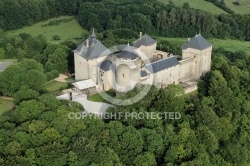 ChÃ¢teau de Malbrouck vue du ciel, Moselle 57